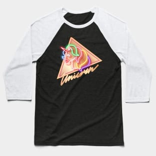 Unicorn Neon Art Baseball T-Shirt